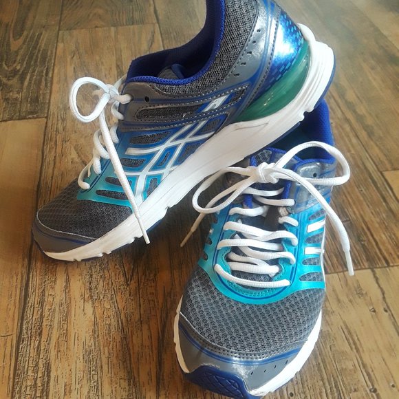 Asics Shoes - 💙 Asics 8.5 Gel Storm Gray/Blue Tennis Shoes 💙
